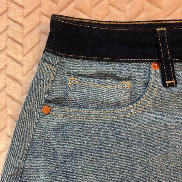 Etica Lucy cutoff denim mini skirt size 28 - Picture 9 of 12